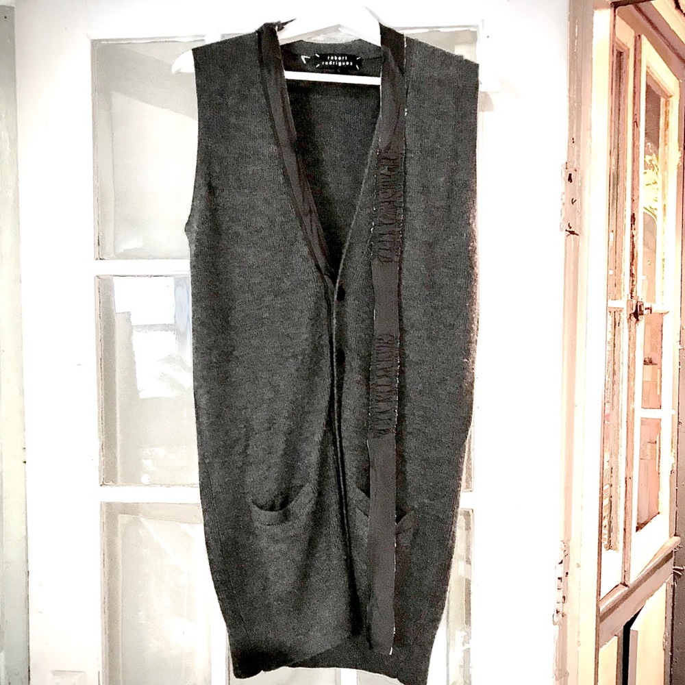 100% cashmere Long vest size M